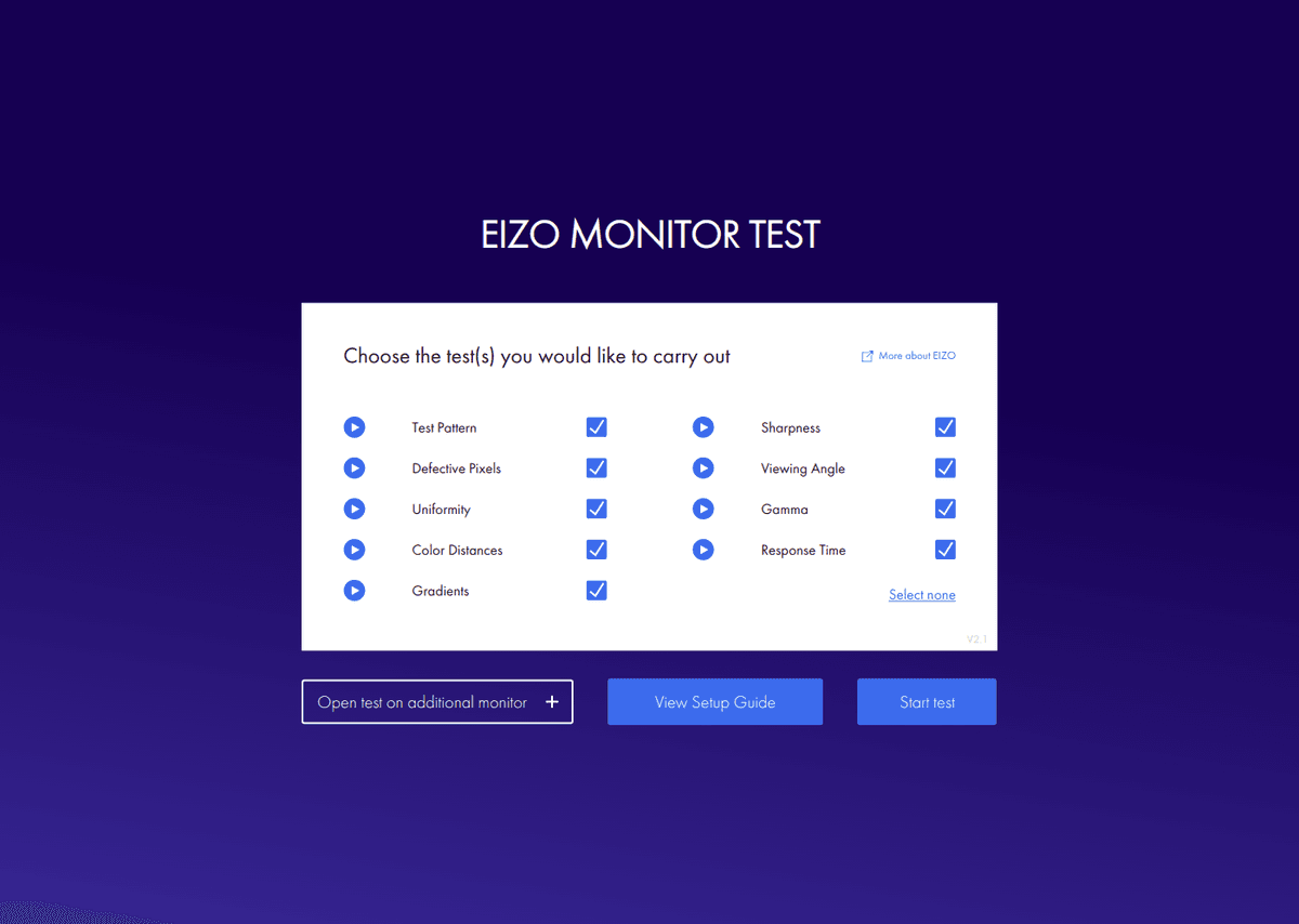 Eizo Montior Test website