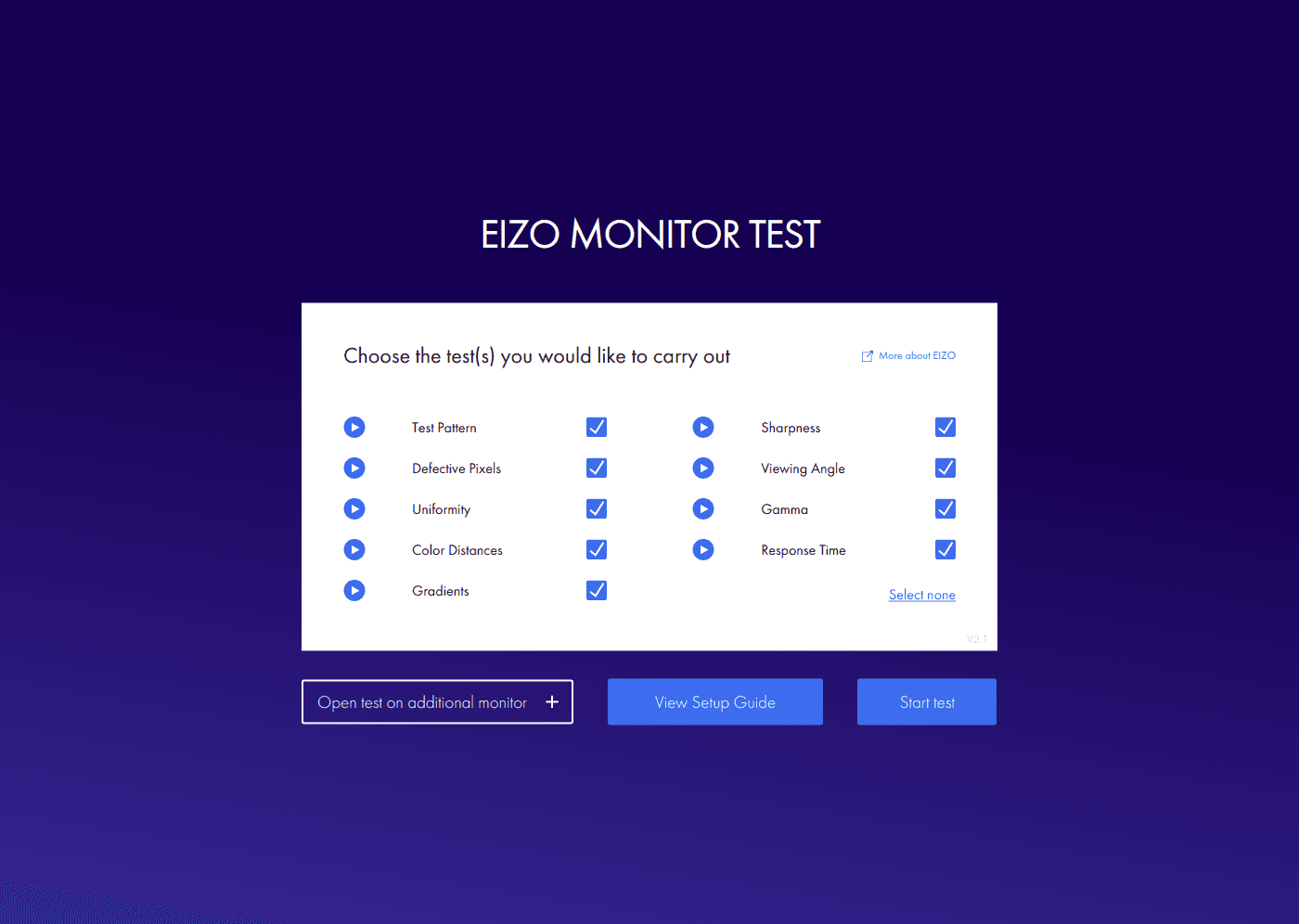 Eizo Montior Test website