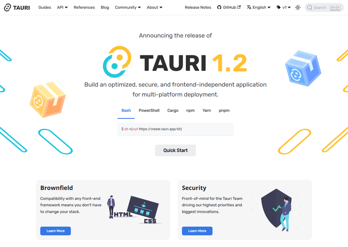 Tauri website