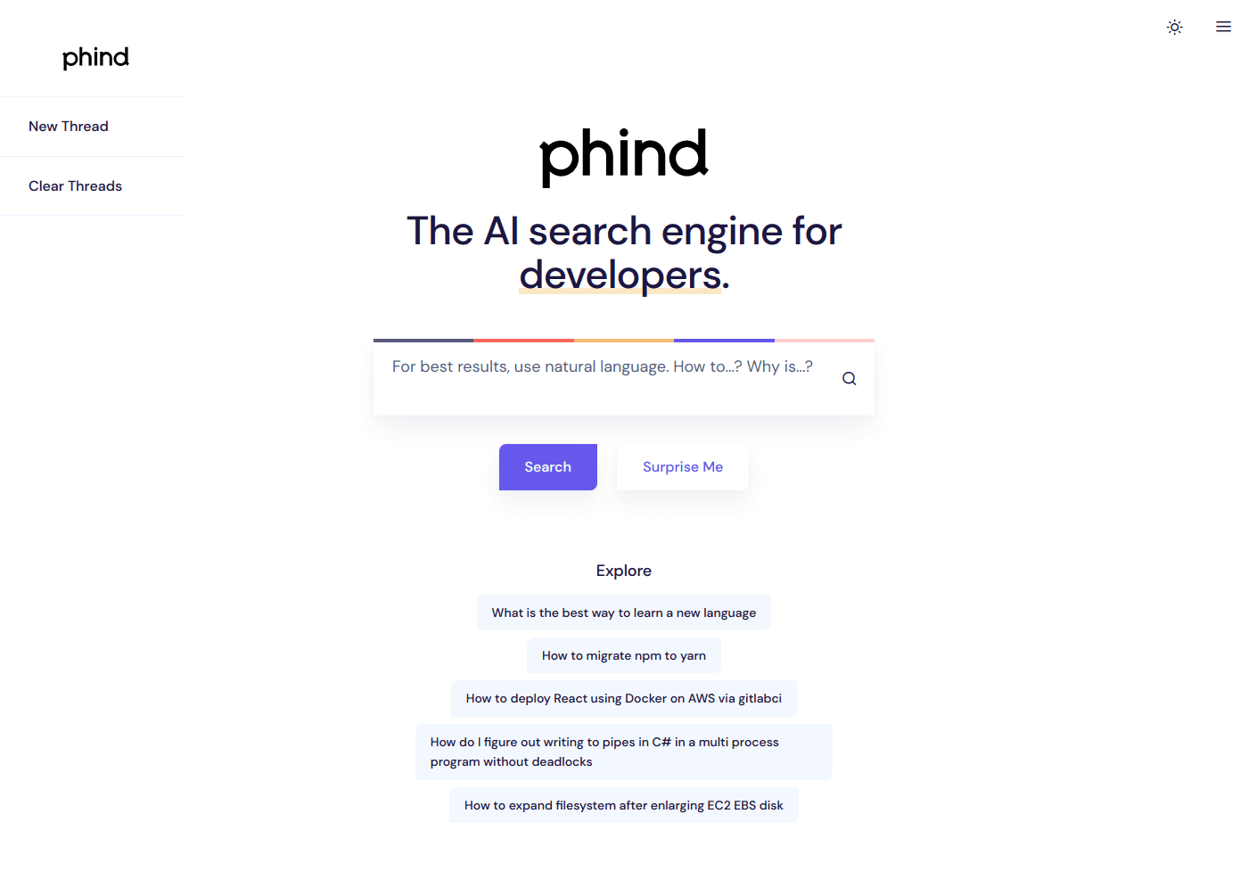 Phind website