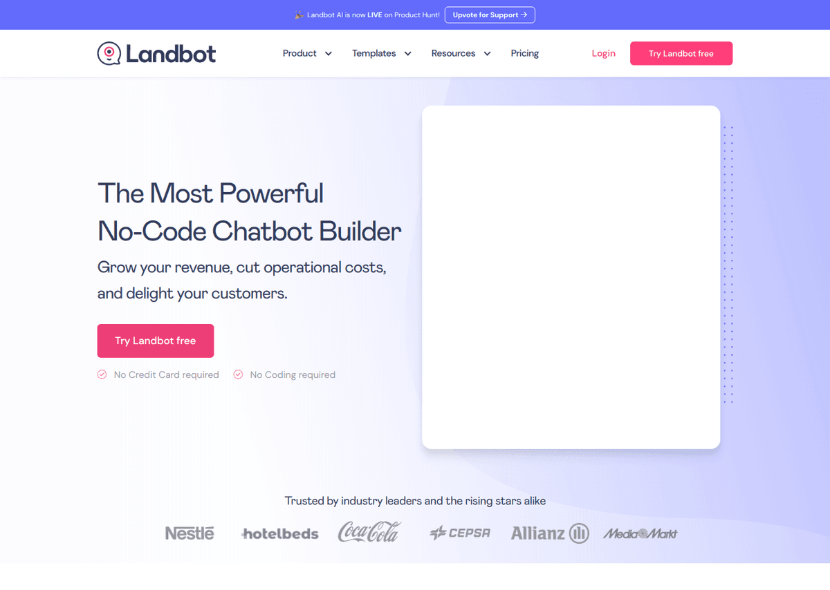 Landbot website