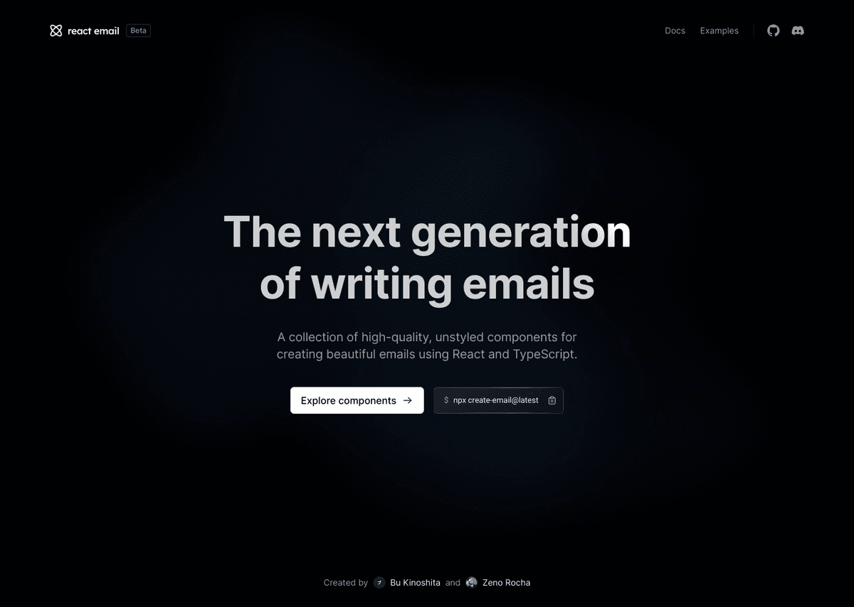 React Email website