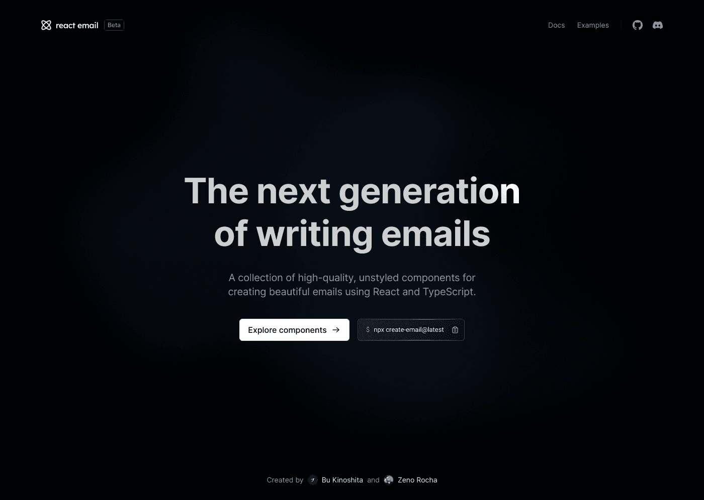 React Email website