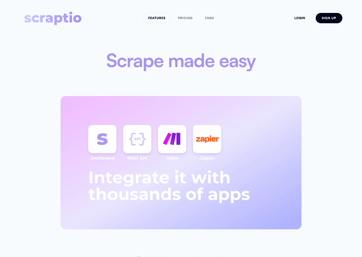 Scraptio website