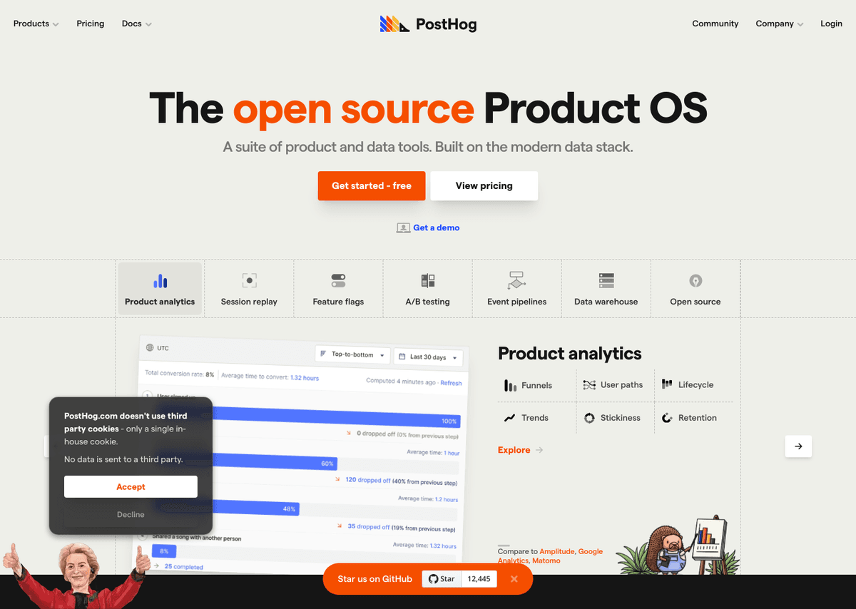 PostHog website