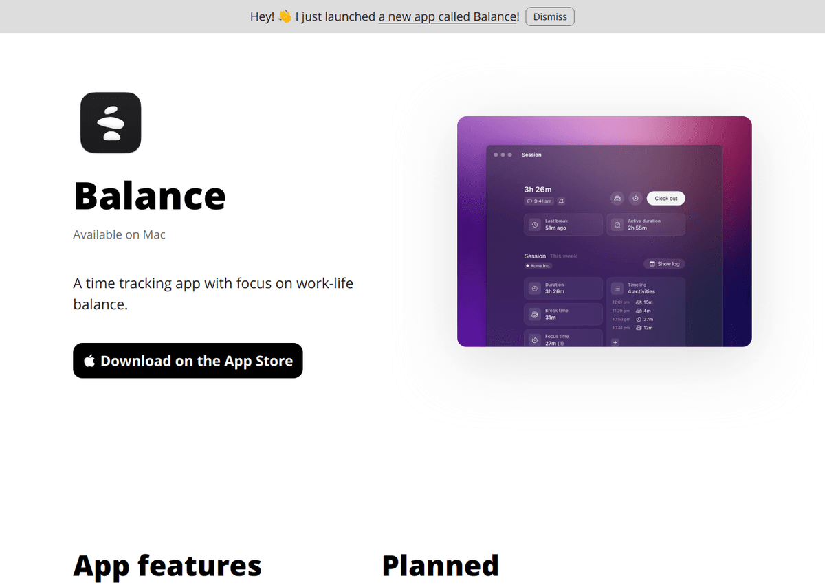 Balance website