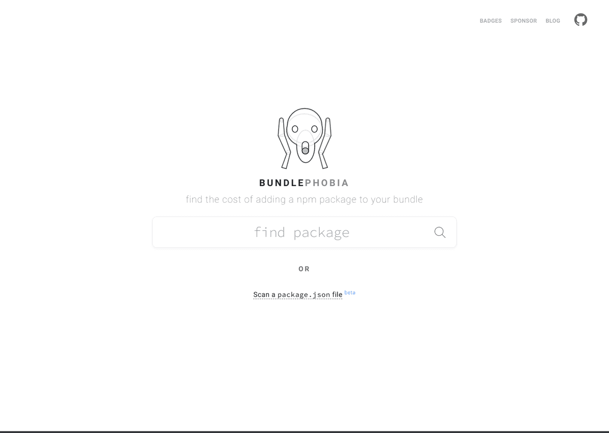 Bundlephobia website