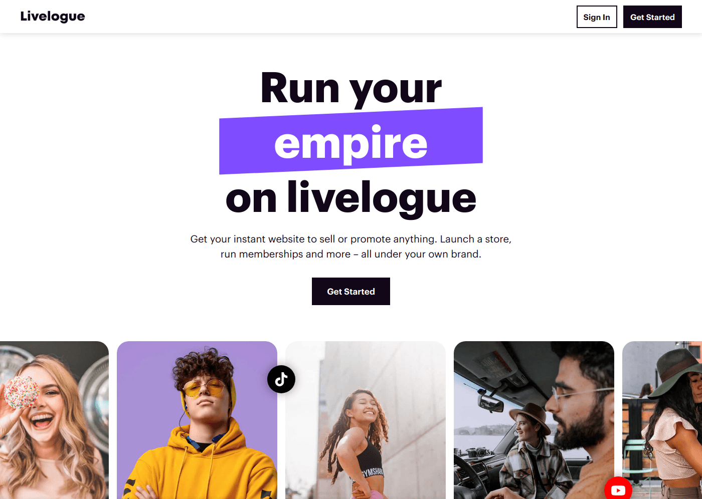 Livelogue website