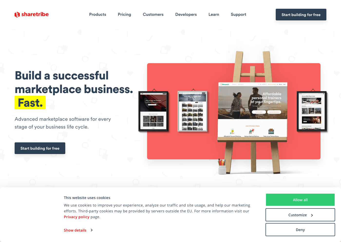 Sharetribe website