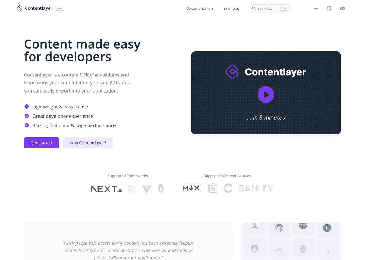 Contentlayer website