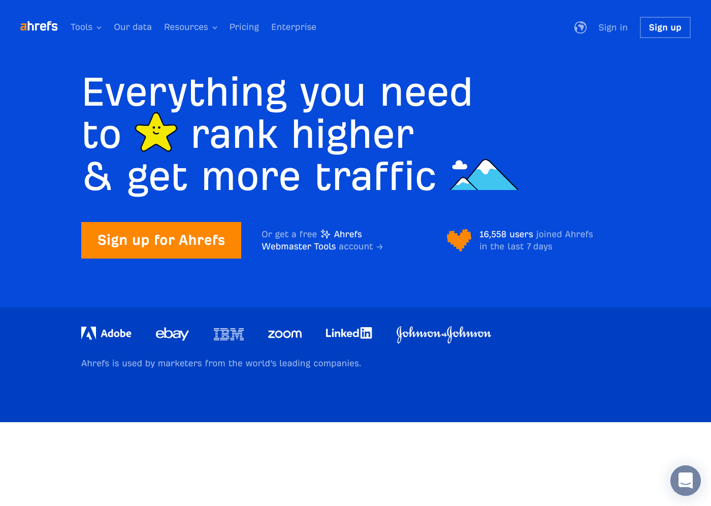 ahrefs website